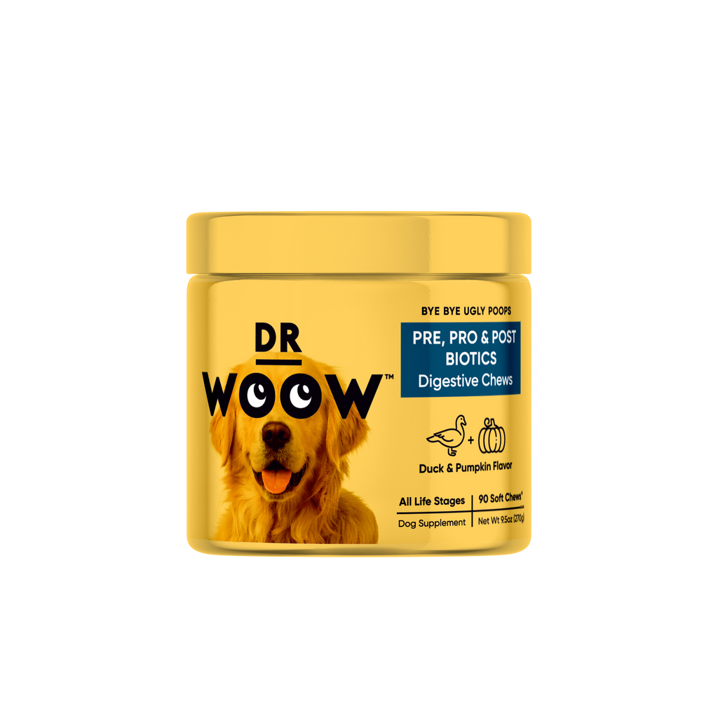 Pre, Pro, & Post Biotic Duck and Pumkin Dr Woow soft chew 90 chews count